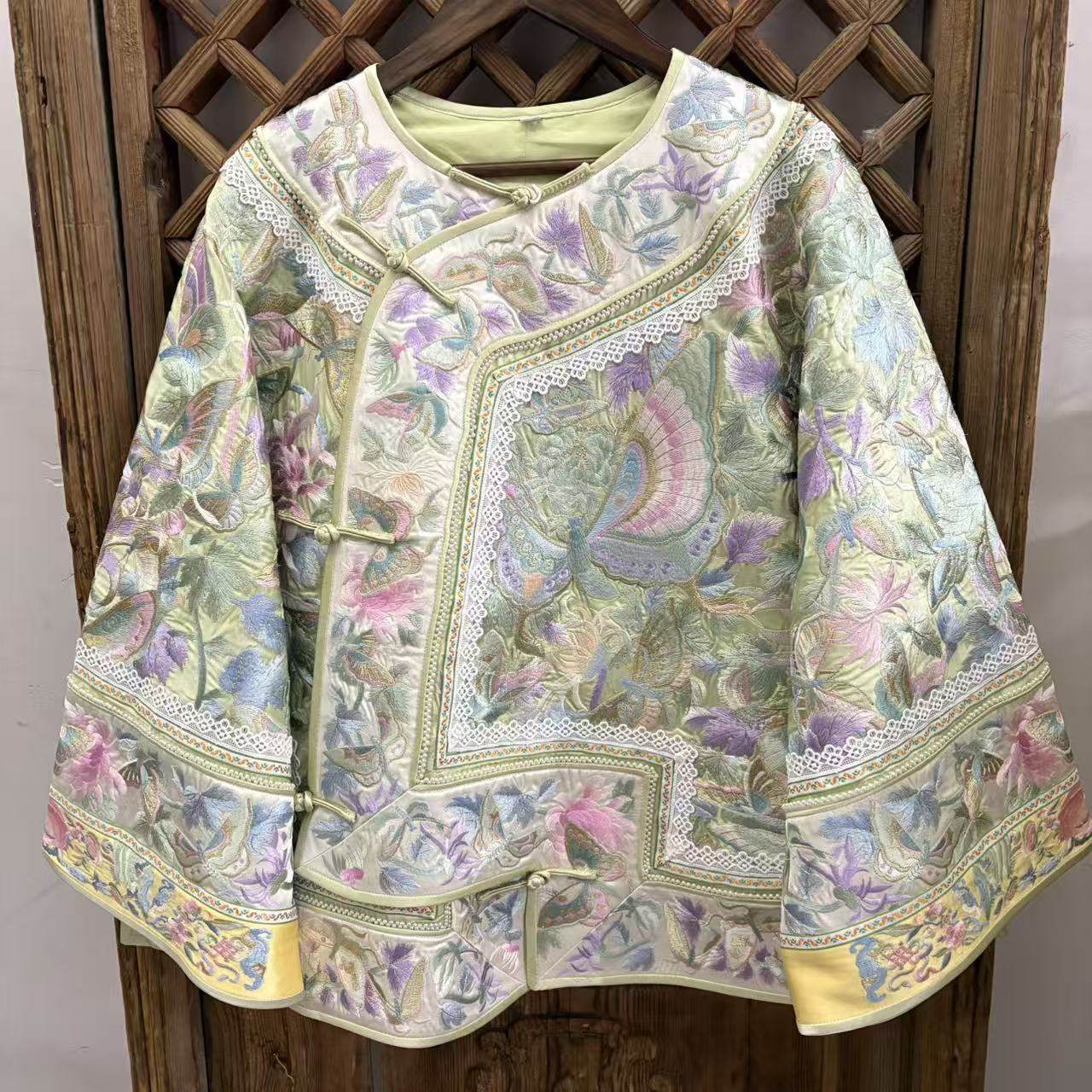 【百蝶5.0版】瑜玥传琦新款复古古风网红重工刺绣中国风【7113】