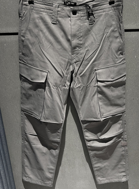 G-STAR专柜正品男潮流3D剪裁直筒微紧灰色质感工装裤帆布裤D24309