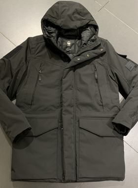 G-STAR专柜正品潮流型男有型质感连帽硬质棉服棉衣棉外套 D25377