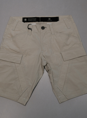 G-STAR专柜正品男超帅大口袋拉链工装拼接帆布短裤五分裤D26222