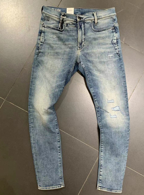 G-STAR专柜正品男士潮牌百搭休闲修身补丁打磨水洗牛仔裤D05385