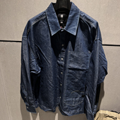 衬衫 STAR专柜正品 男宽松潮流质感牛仔耍帅气质黑标长袖