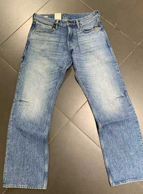 G-STAR专柜正品男士潮牌百搭LENNEY休闲宽松直筒水洗牛仔裤24467