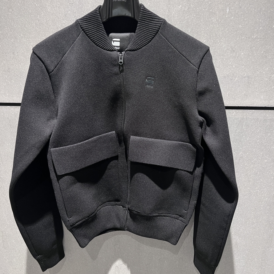 G-STAR开衫立领大口袋毛衣针织衫