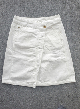 G-STAR专柜正品 女气质潮牌白色半身牛仔裙裙子 D16806.C050.B144