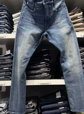 G-STAR专柜正品男灰色百搭休闲3D剪裁修身版颓废质感牛仔裤D05385