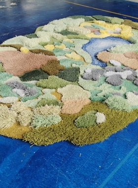 广州手工定制地毯，佛山手工定制地毯，长毛家庭地毯，长毛地毯