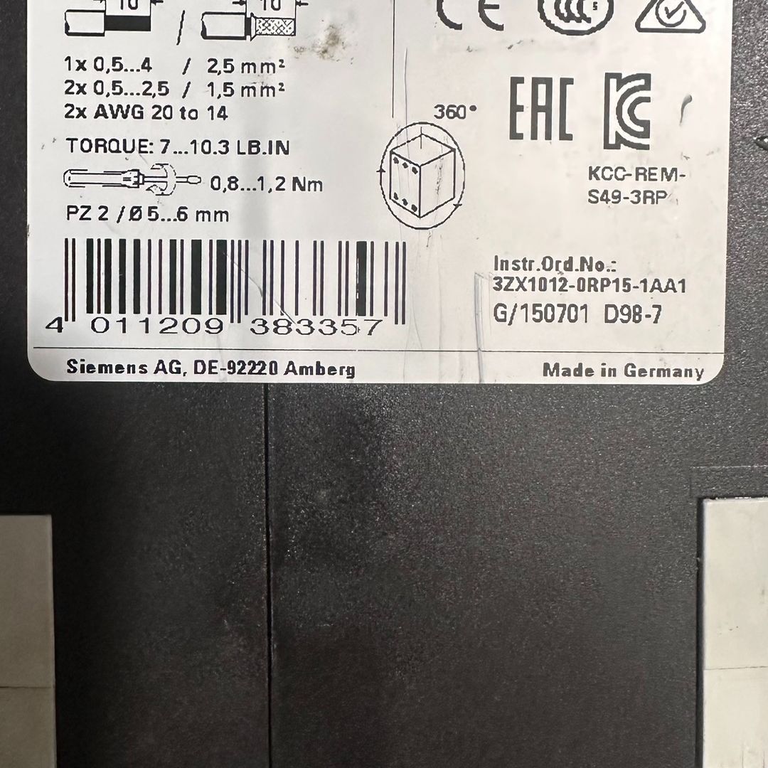 西门子继电器3RP1505-1AW30 德国原装拆机 成色如