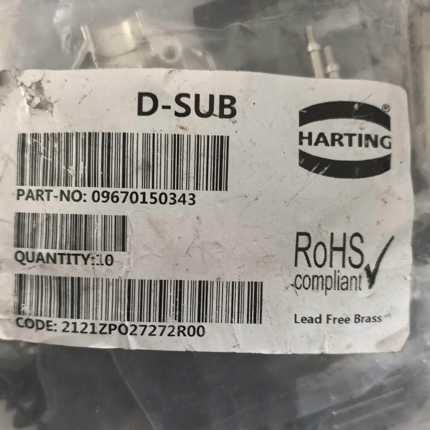 HARTING哈丁D-SUB连接器 型号09670150