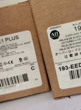 AB热过载继电器 193-EEDB新现货4只 单