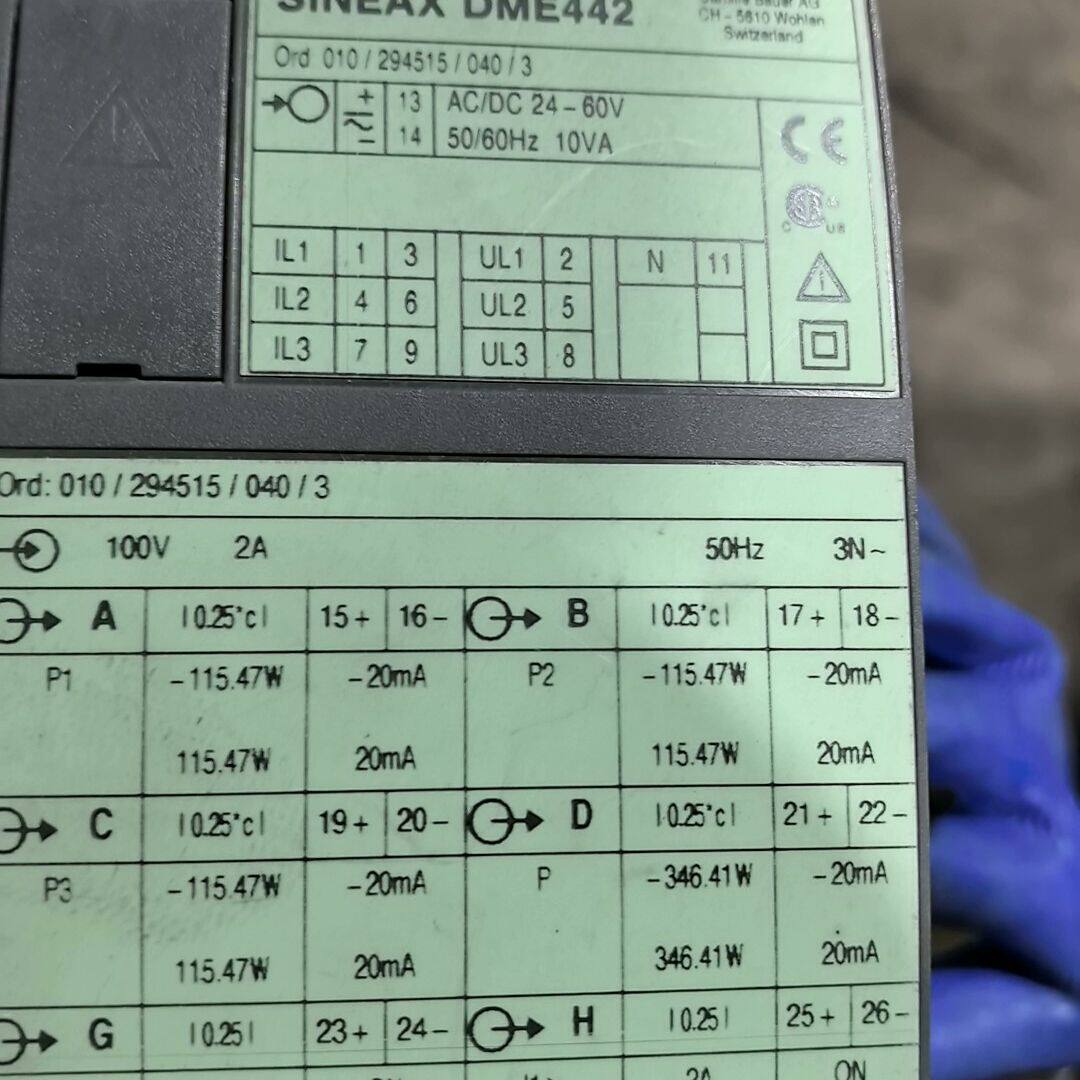 瑞士SINEAX DME442多功能电量变送器 成色如图