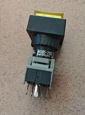 按钮开关 AH165-2SCL 拆机件 功能完好。黑色外