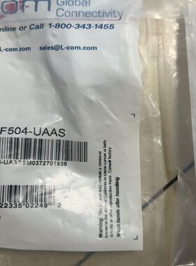 L-com诺通转接头ECF504-UAAS 库存6个