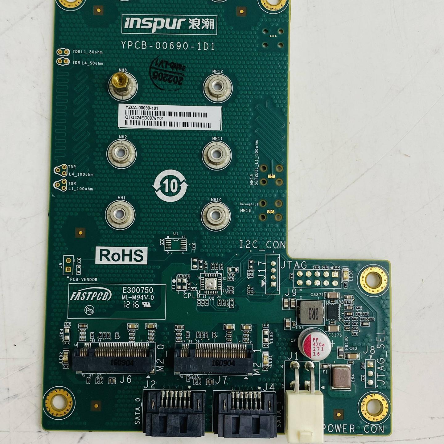 浪潮 5280 M4 YZCA-00690-101 服务器后置M.2转接板 SATA协议