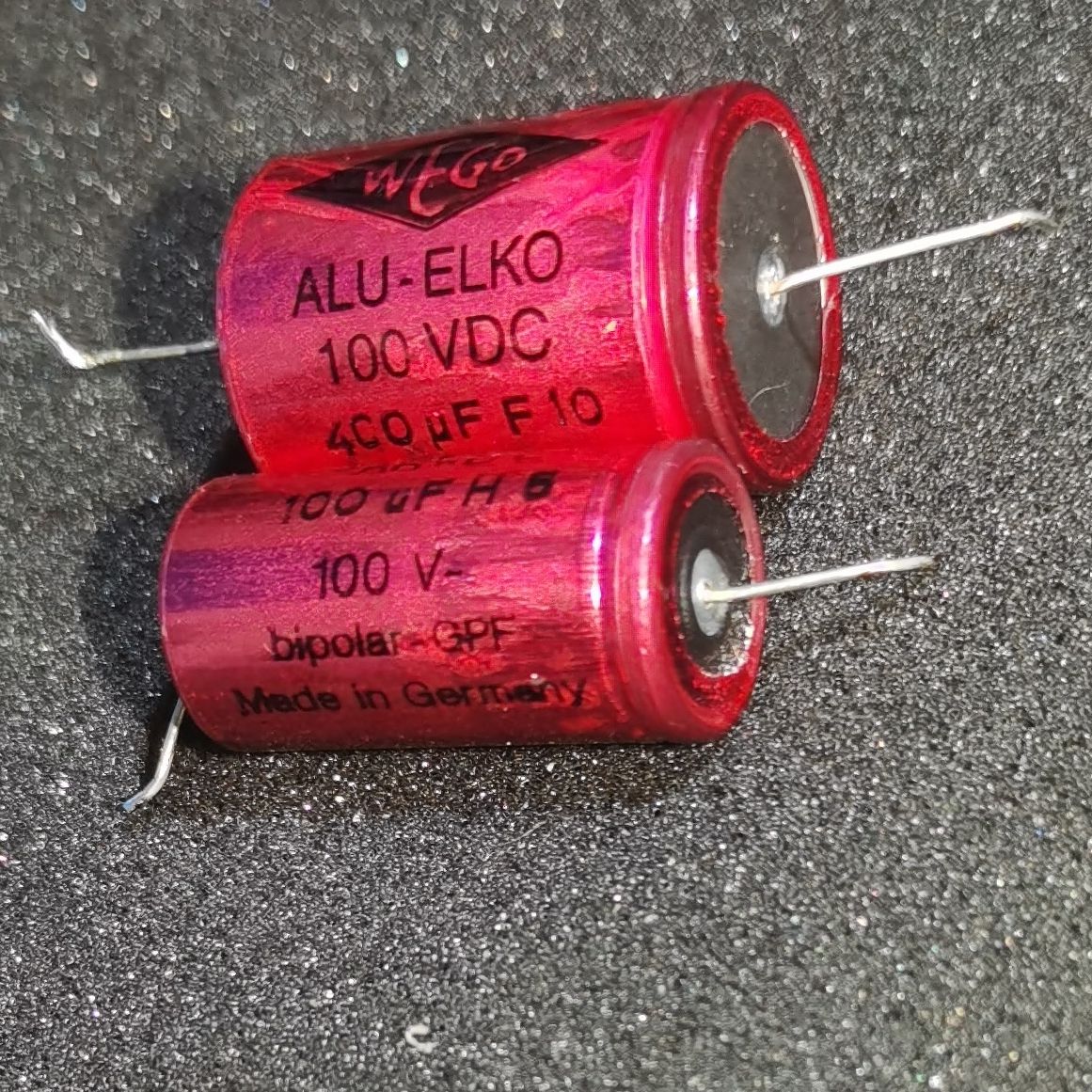 德国 WEGO 无极电容 同轴电容 100VDC 400uf