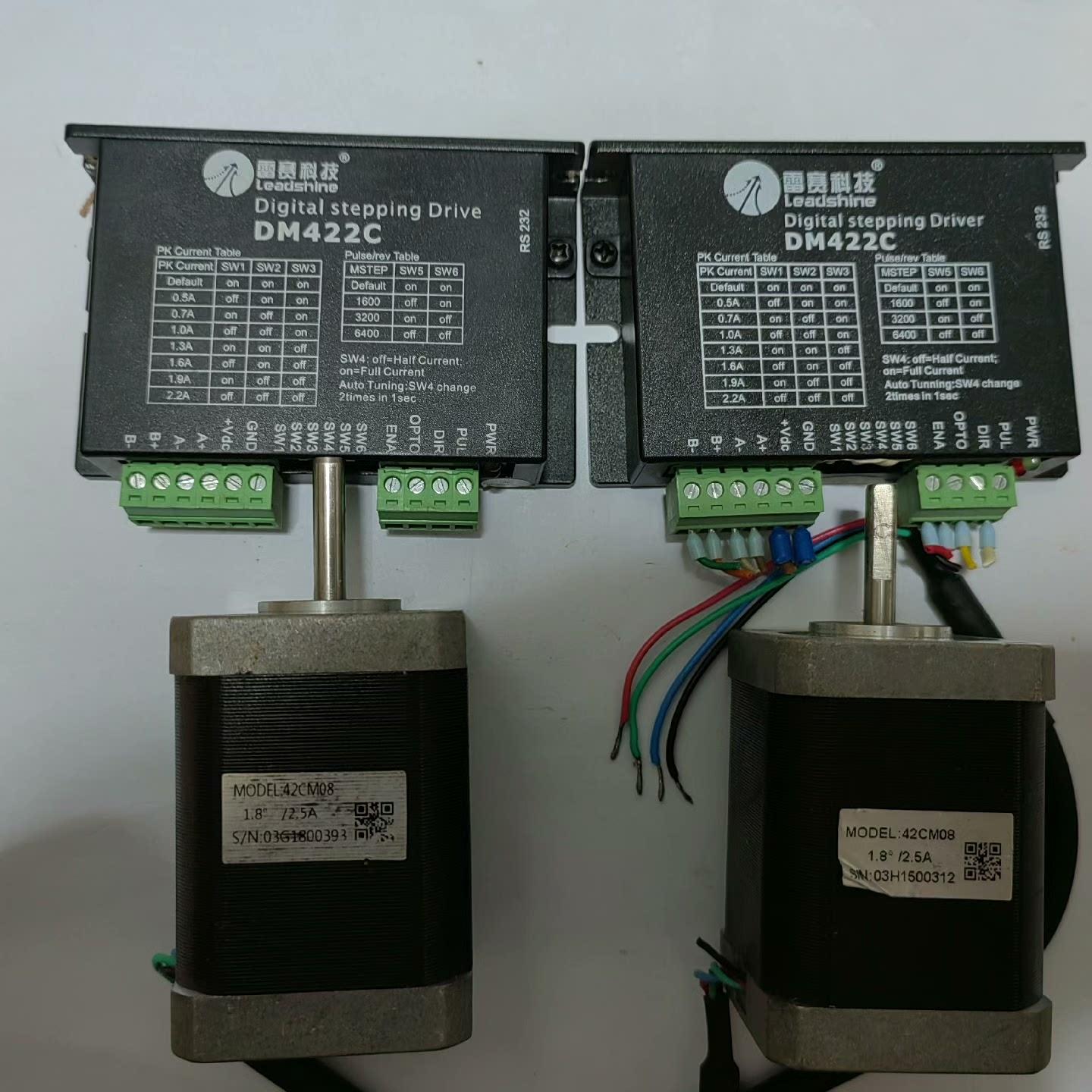 拆机雷赛驱动器DM422C 电机42CM08实物拍摄的 新旧