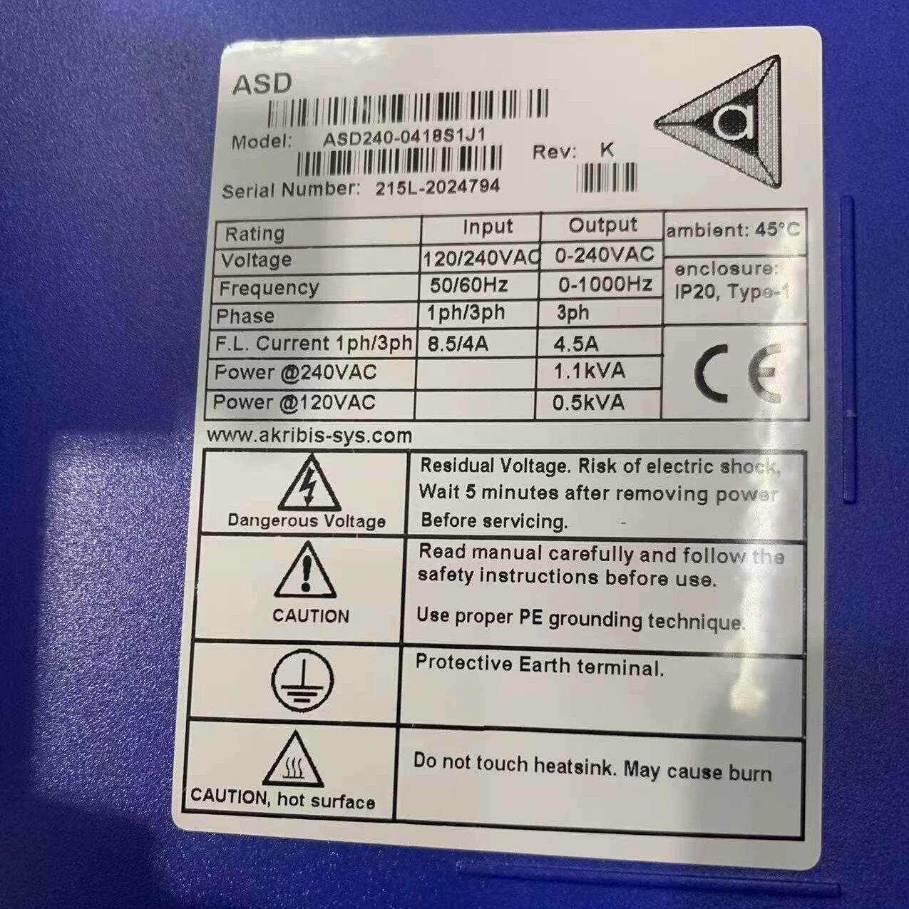 akribis雅科贝思驱动器ASD240-0418S1J1