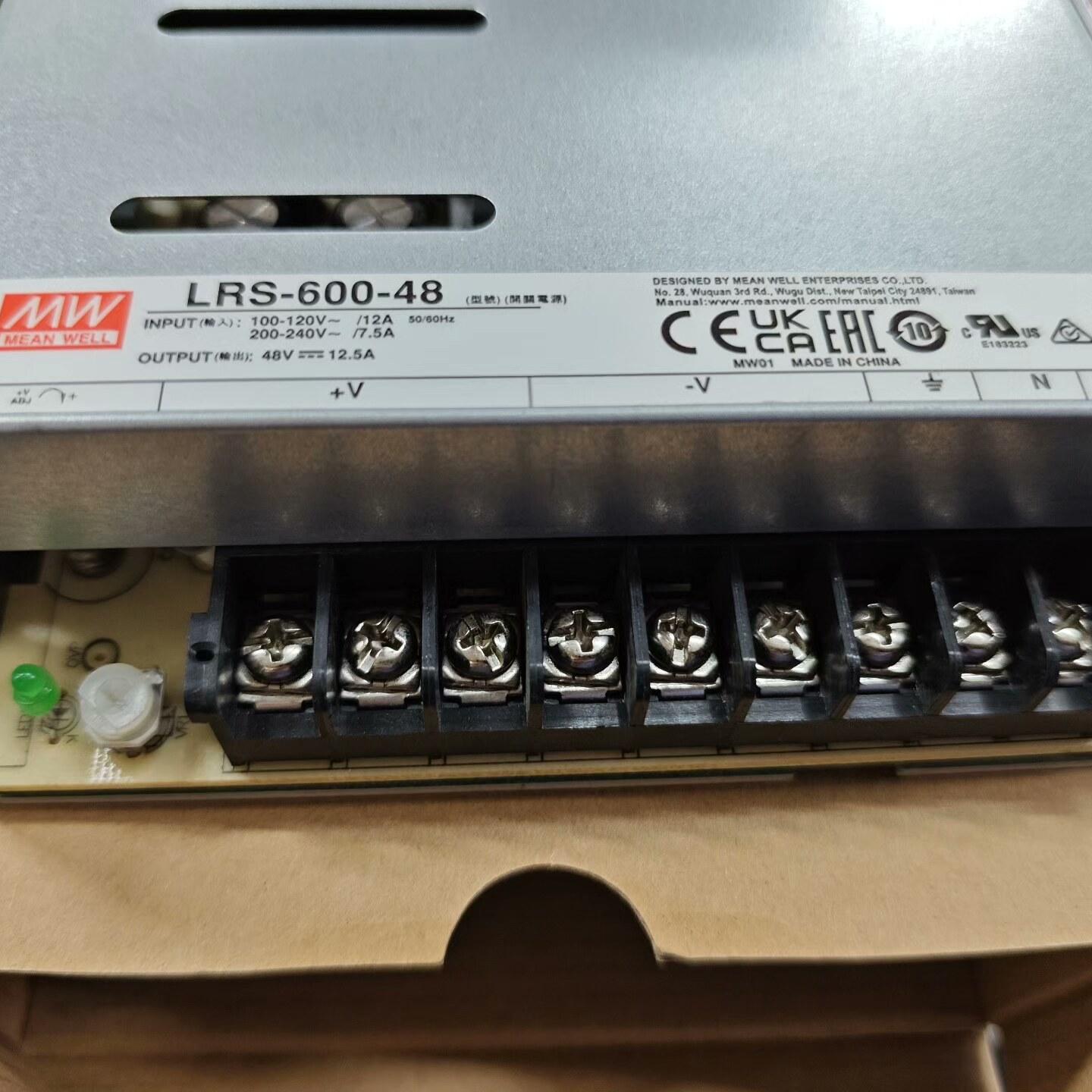 台湾明纬开关电源LRS-600-48 输出DC48V12.8
