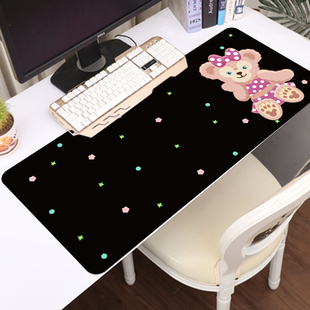 达菲熊卡通可爱鼠标垫超大办公游戏电脑键盘垫子学习书桌垫芭蕾兔