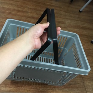 内置手柄啤酒手提蓝 买菜用塑料手提篮拉篮超市购物篮子可印logo