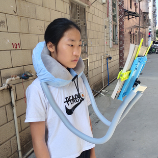 多功能懒人读书神器挂脖阅读支架成人儿童学生看书夹子折叠升降