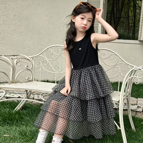女童蛋糕裙夏季洋气网纱公主裙子