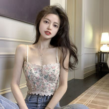 150cm矮小个子吊带xs码性感花边碎花矮个女吊带上衣145加小码xxs