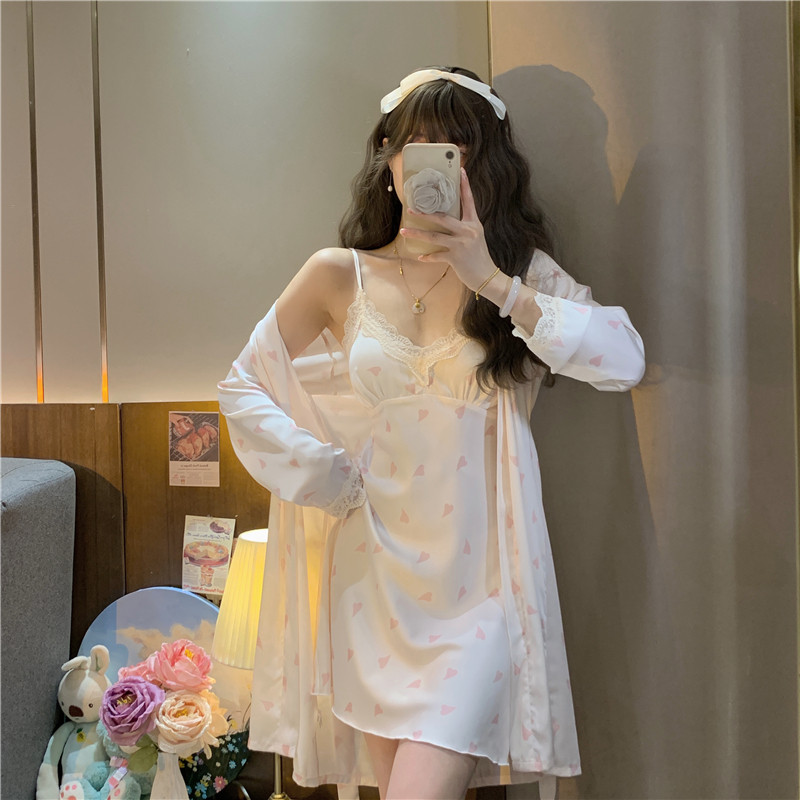 150cm矮个子冰丝睡裙夏季吊带裙性感蕾丝睡衣女纯欲风145小码xxs