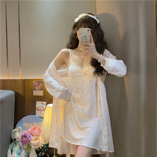 150cm矮个子冰丝睡裙夏季吊带裙性感蕾丝睡衣女纯欲风145小码xxs