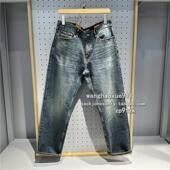 杰克琼斯 简约复古水洗903直筒微弹力赤耳牛仔裤 大师系列冬季 男士