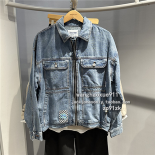 JackJones杰克琼斯春季男士潮流行印花外穿牛仔夹克外套221457012