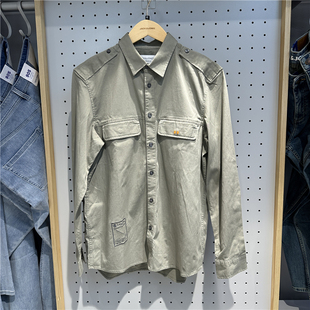 杰克琼斯JackJones春季男士宽松休闲天丝环保长袖衬衫衣221105026