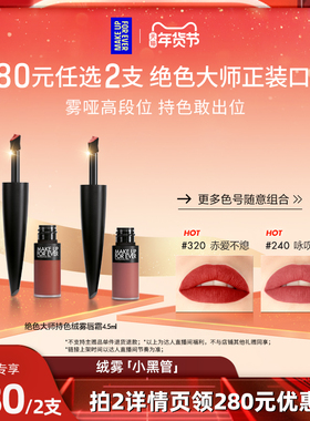 【达人专享】MakeUpForEver玫珂菲绝色大师绒雾黑管唇霜口红唇釉