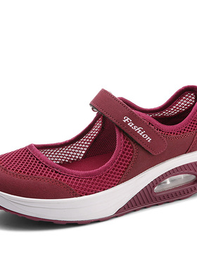 春季新款回力女鞋黑色跑步运动鞋网面透气休闲鞋气垫大码鞋厚底鞋