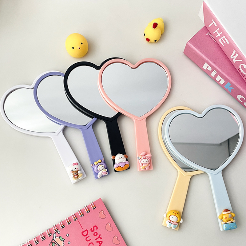 新款卡通手持化妆镜随身便携可爱迷你小镜子女学生宿舍补妆美容镜