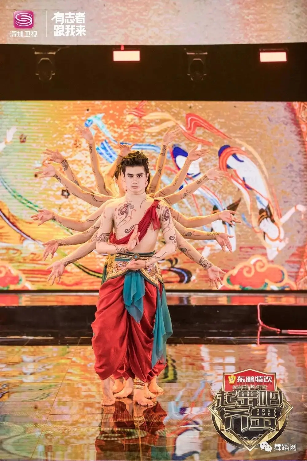 男子群舞敦煌舞石壁绝响舞蹈服演出服