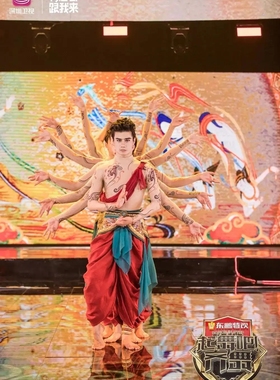 男子群舞敦煌舞石壁绝响舞蹈服演出服