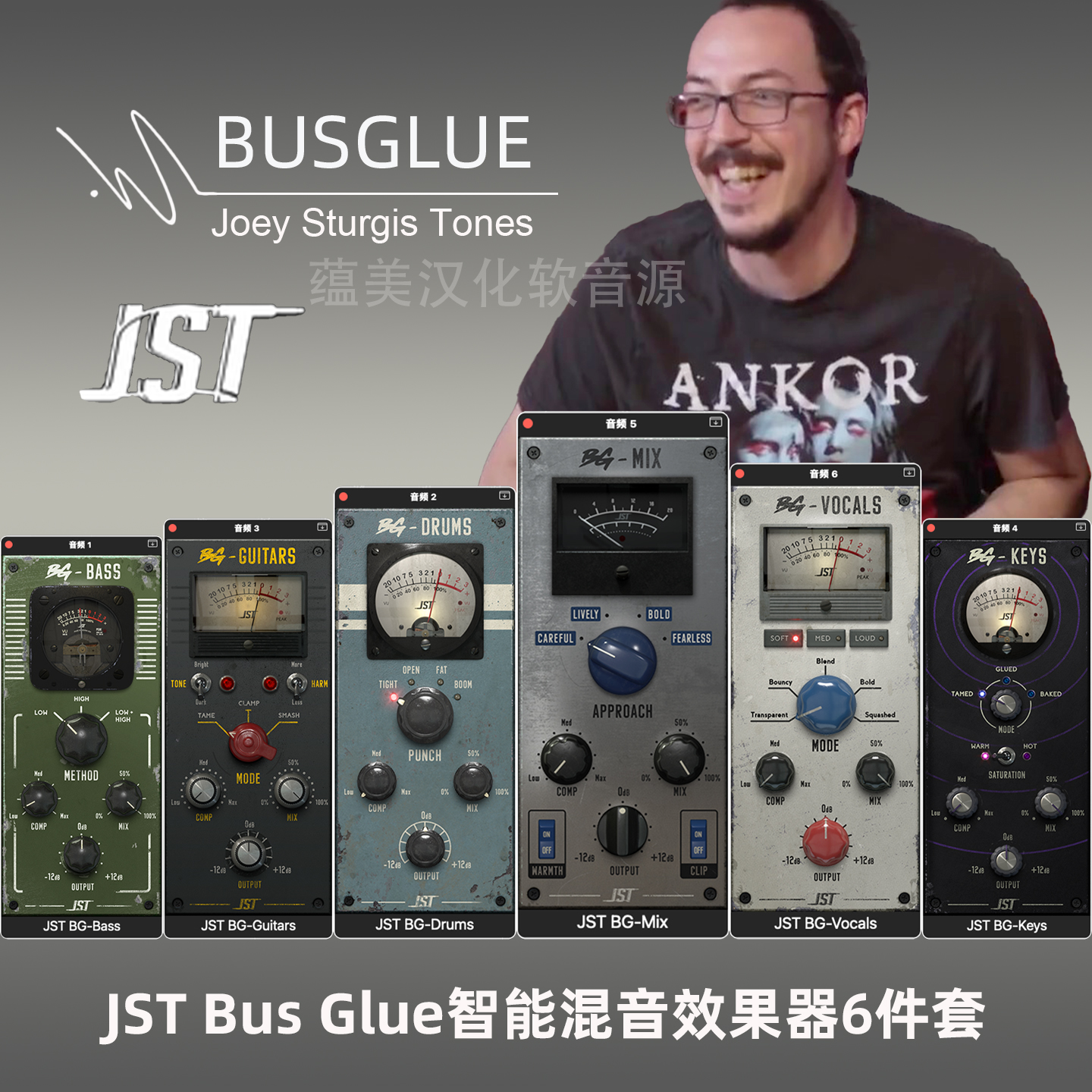 正版JST智能混音效果器6件套MAC