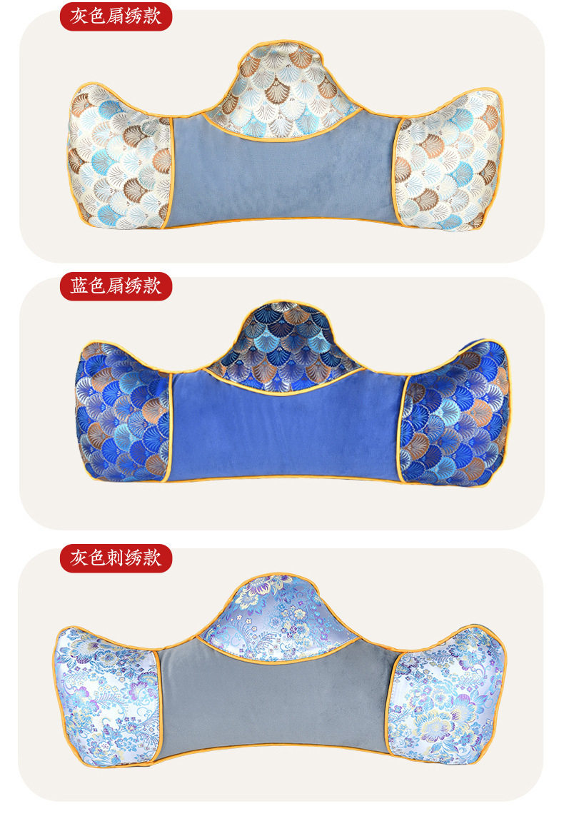 御盛堂艾草枕头艾叶草睡眠偏硬颈椎高枕头养生枕羊角枕艾草枕助睡图片