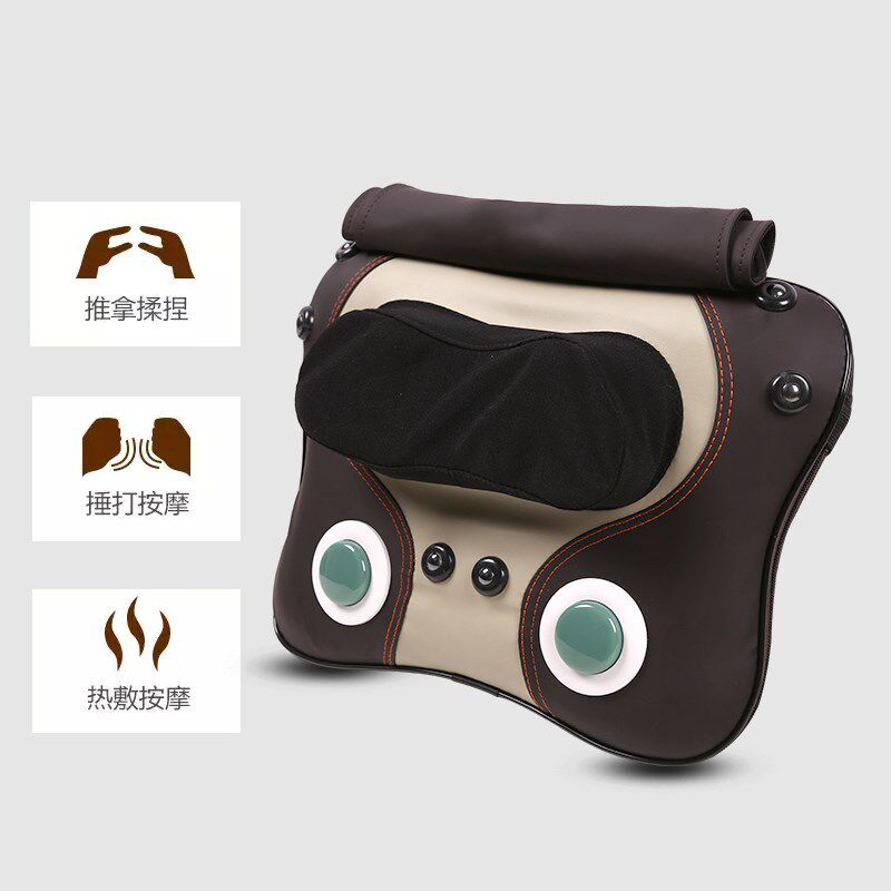 多功能颈椎按摩枕红外加热靠垫磁疗按摩仪电动揉捏捶打叩击按摩器