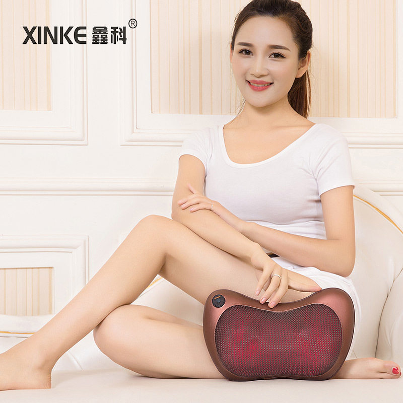鑫科车载家用颈椎按摩器颈部腰部背部全身电动多功能按摩枕头靠垫