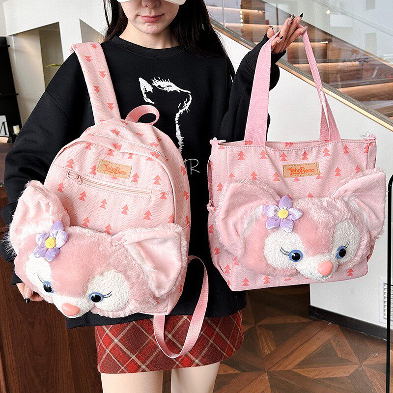 迪士尼毛绒包包玲娜贝儿玩偶背包狐狸卡通可爱大容量学生双肩包女