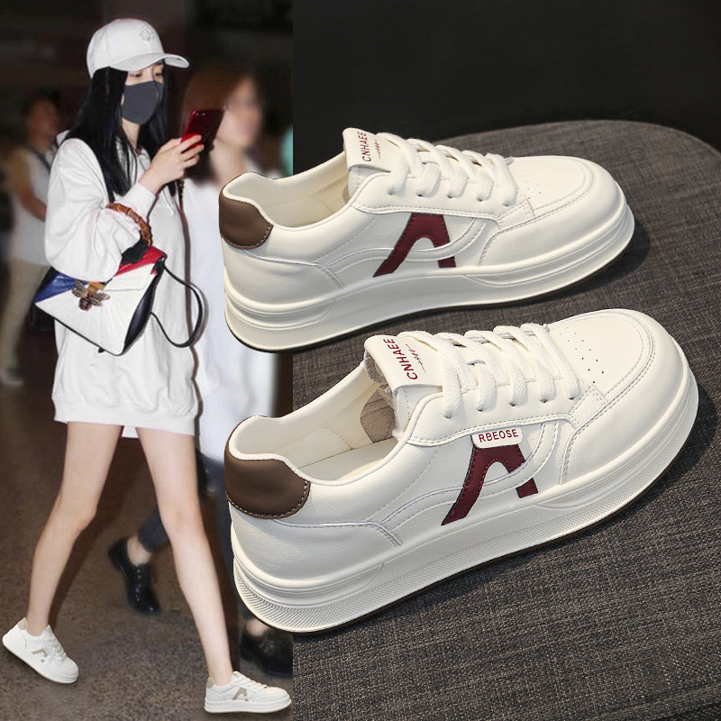 厚底小白鞋女2025新款春秋松糕学生女鞋软底不累脚运动初中生板鞋,女鞋,时尚休闲鞋,淘宝优惠券,粉丝福利购,淘宝优惠卷