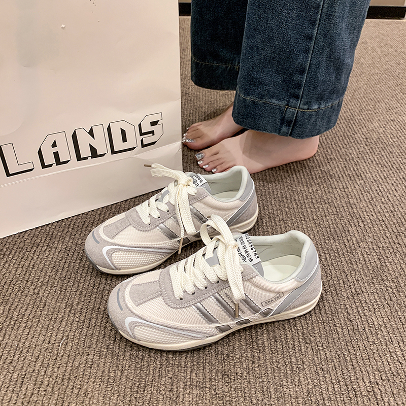 网面德训鞋女2025夏季新款阿甘鞋