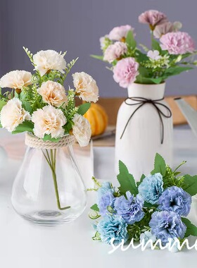 花束假花花瓶插花装饰郁金香生日