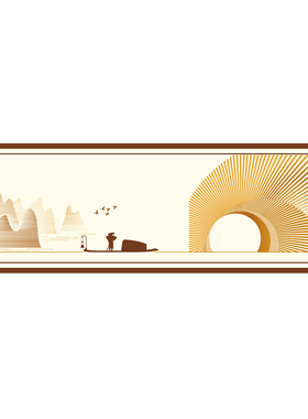 广告纸画面广西橙色烟柜新版山水甲天下海韵真龙写真贴纸自粘背胶