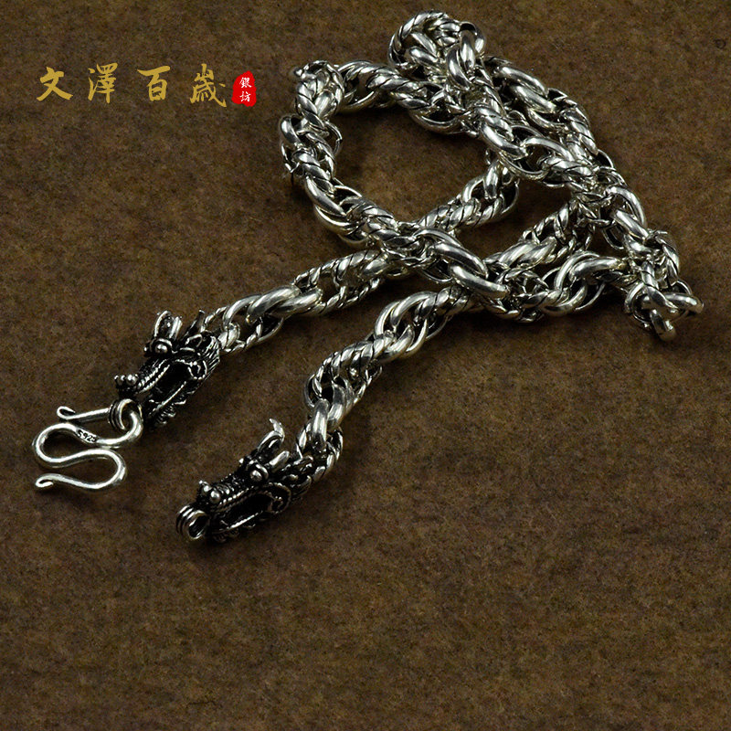 男士项链银项链男复古银男款项链粗长情侣潮韩版送男友no2207