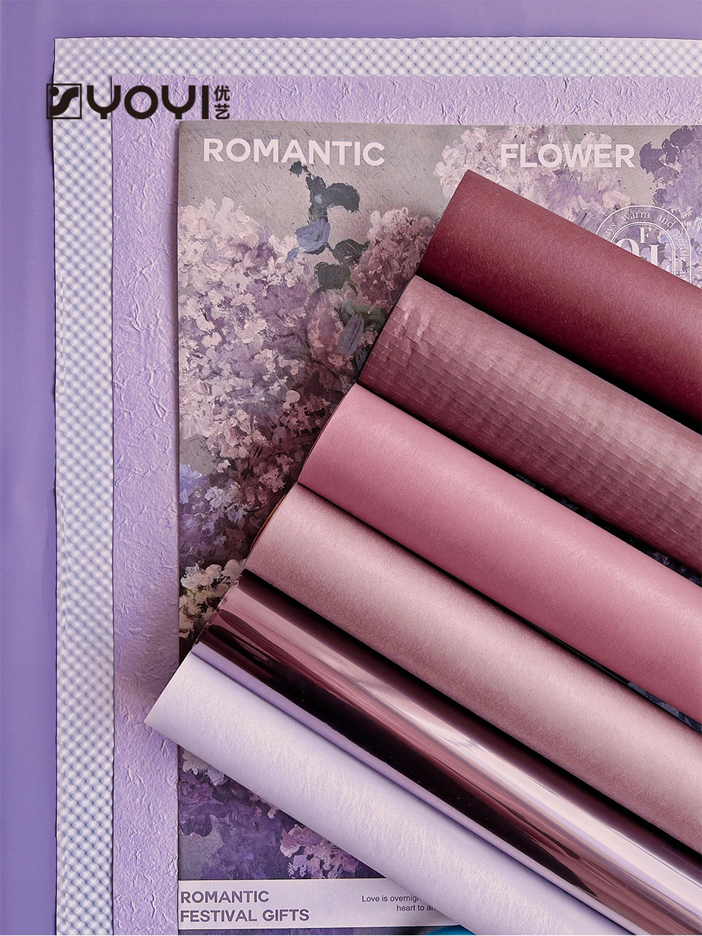优艺 乌梅子酱紫色系列包装纸油画艺术纸鲜花包装材料花束牛皮纸,鲜花速递/花卉仿真/绿植园艺,花艺包装纸,淘宝优惠券,粉丝福利购,淘宝优惠卷