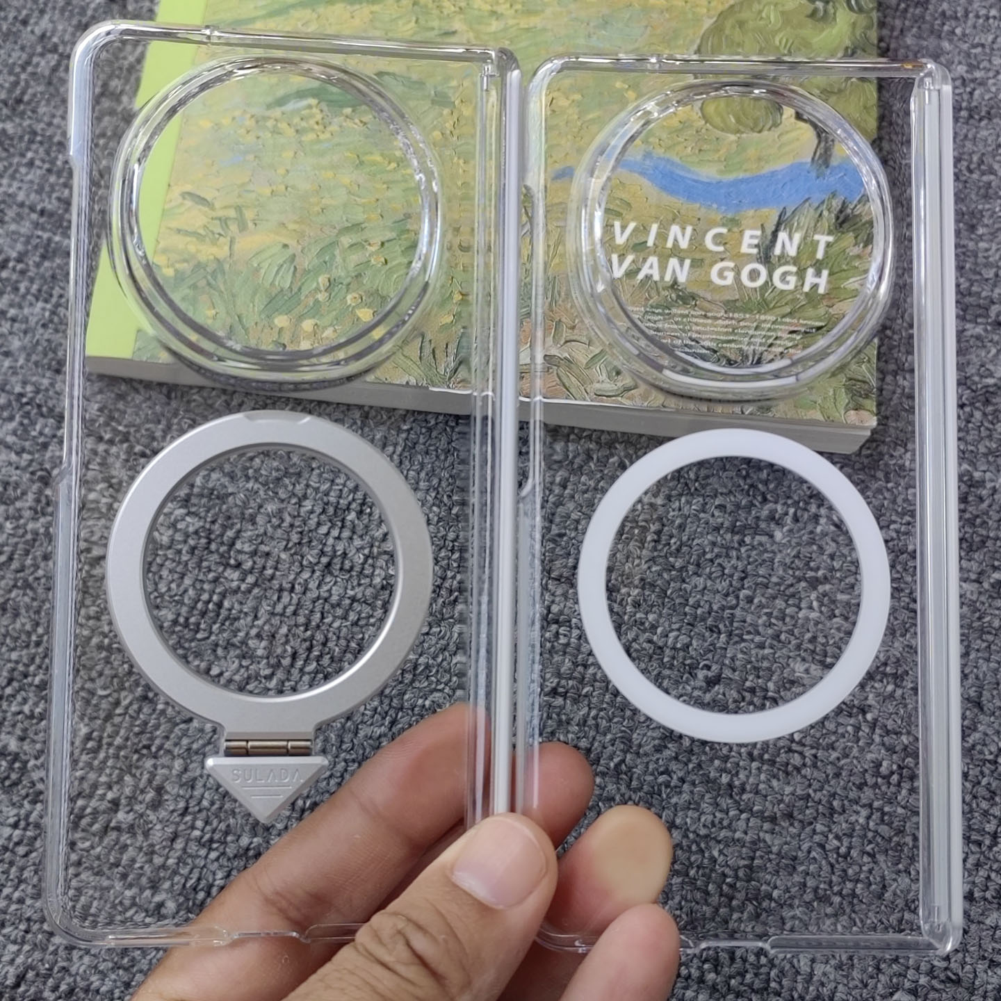 荣耀magicv5手机壳中轴磁吸硬壳