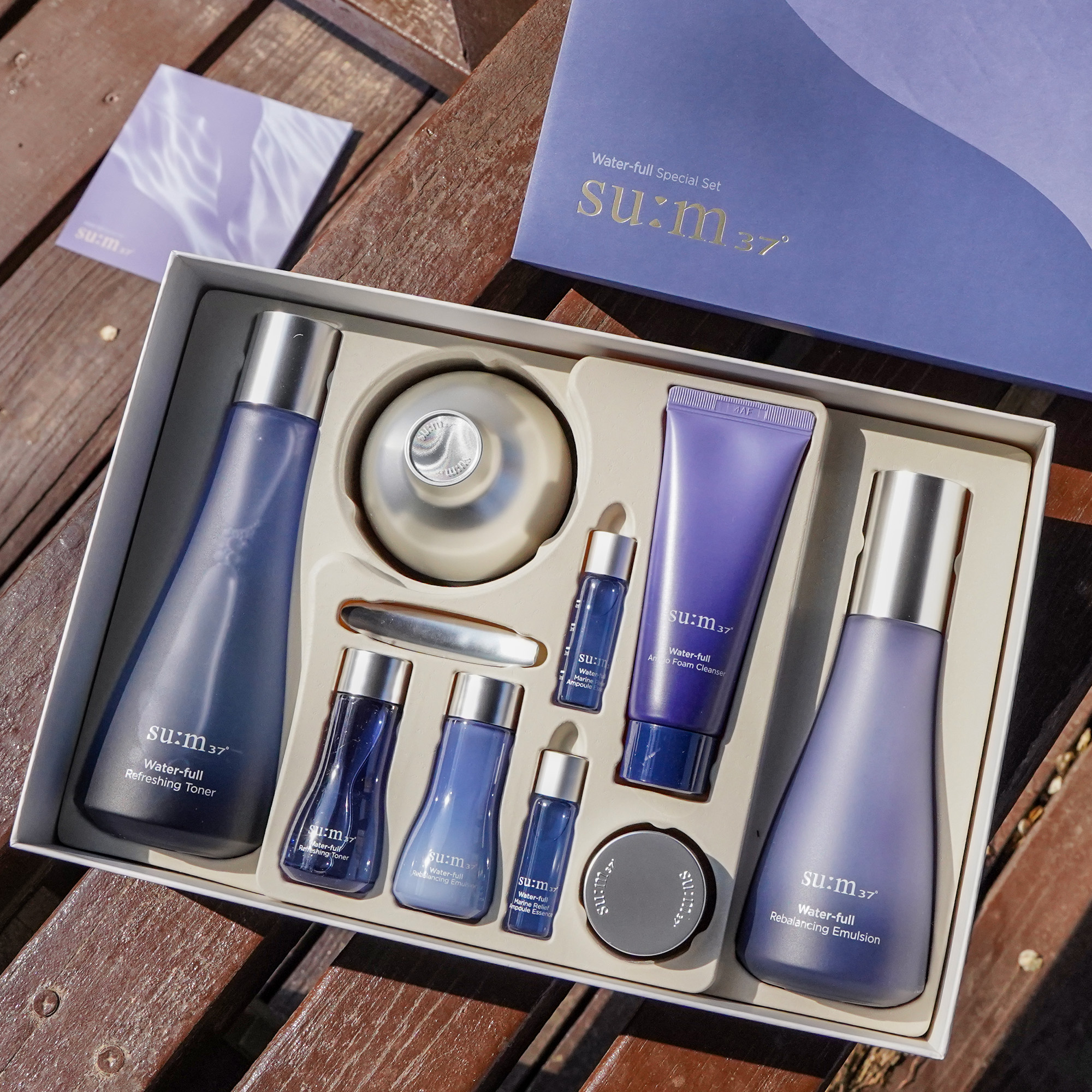 苏秘sum37°呼吸惊喜水分水乳面霜三件套时光能量水乳保湿